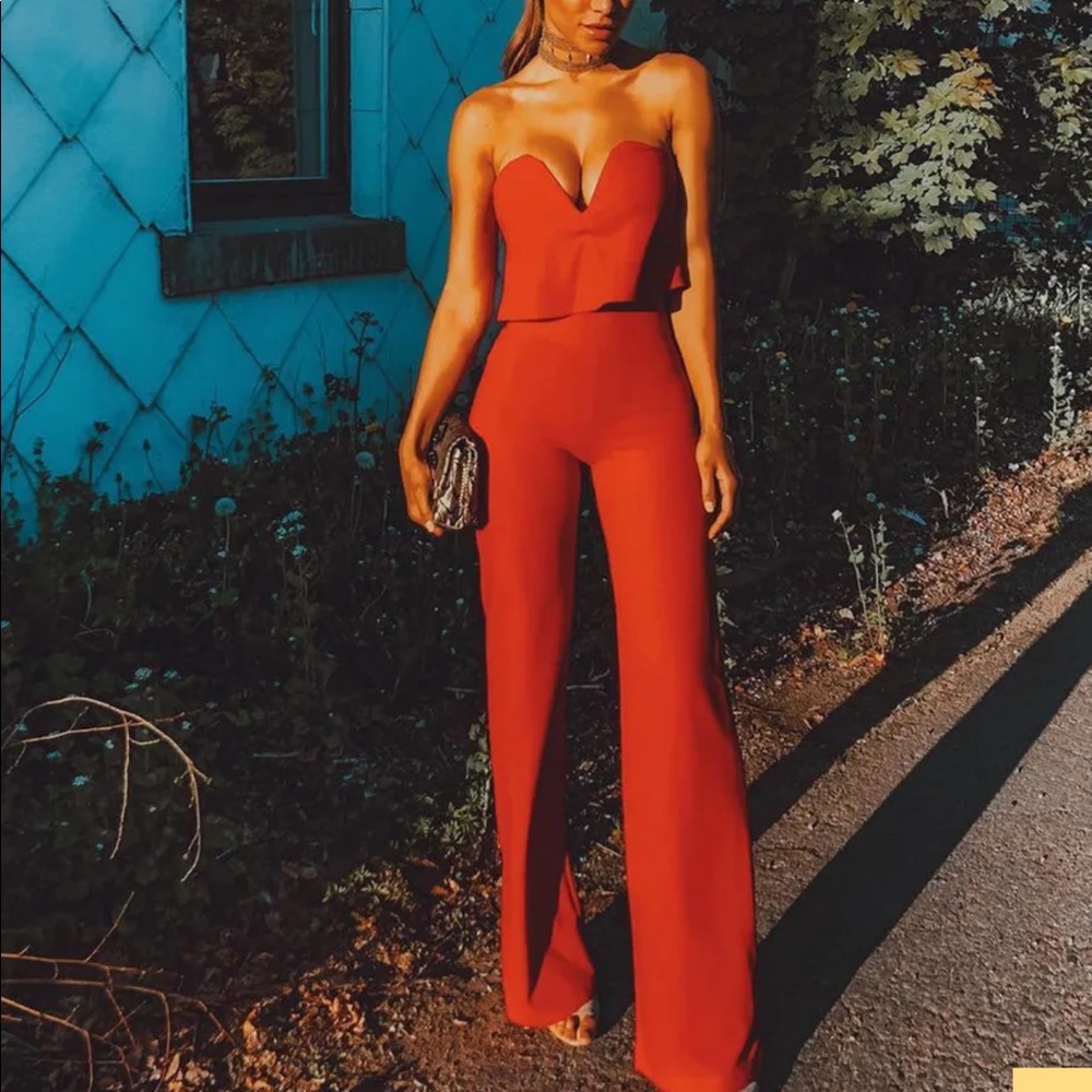 Lulus Power of Love Strapless Jumpsuit